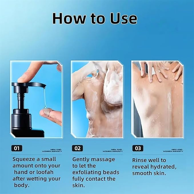 Body Wash Shower Gel with Long Lasting Scent Deep Cleansing Pore Care &amp Refreshing Skin Comfort (2 400g)