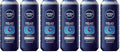 Nivea Men Relax 3-in-1 Body Wash Lavender and Sandalwood Scented Men's Body Wash Cleanses Face Body and Hair 16.9 Fl Oz Bottle Pack of 6