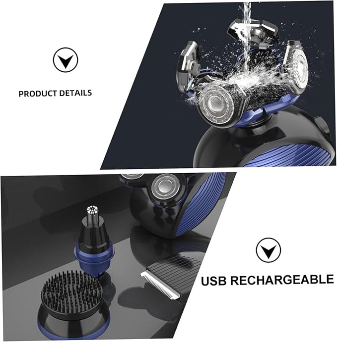 Electric Beard Trimmer Head Shaver Machine Men Shaved Head Machine USB Shaver Barber Clippers Mens Beard Trimmer