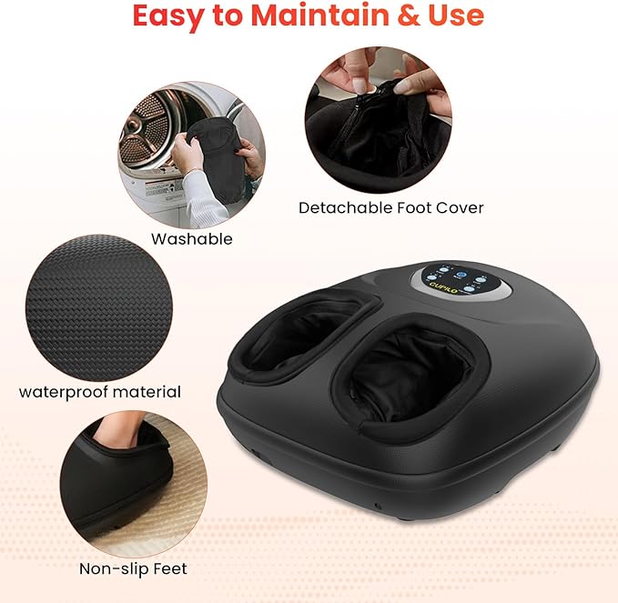 CuPilLo Foot Massager with Heat &amp Shiatsu Massager Mat Full Body