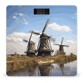 Windmills Weight Scale Digital Electronic Scales Bathroom Scale Larg LCD Backlight Display High Precision MeasurementsTempered Glass