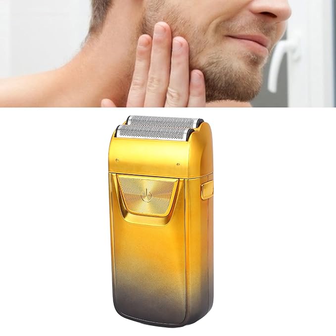 TARSHYRY Electric Foil Shaver for Men PortableRazor with Adjustable Double Foil LED Display Close Shaving Beard Bald Head Trimmer Travel Friendly Gifts for Him 1200mAh (Gold)