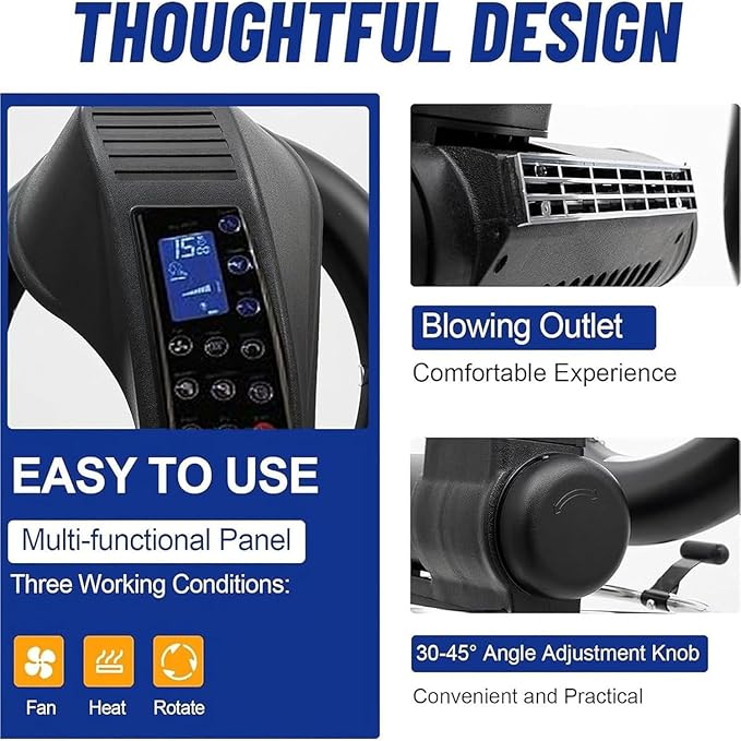 1200W Orbiting Wall Mount Hair Dryer Standing Professional Salon Hair Spa Color ProcessorSalon Dryerwith Adjustable Timer and TemperatureVertical