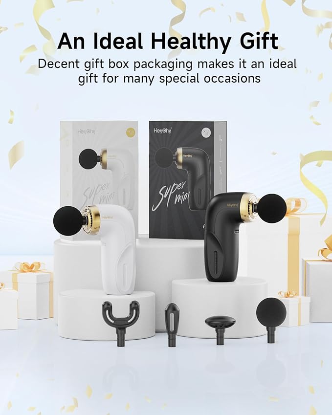A1 Super Mini Massage Gun Percussion Deep Tissues Muscle Massager Travel Massage Gun Compact Sports Massager Portable Handheld Massager for Office Home Athletes(Black)