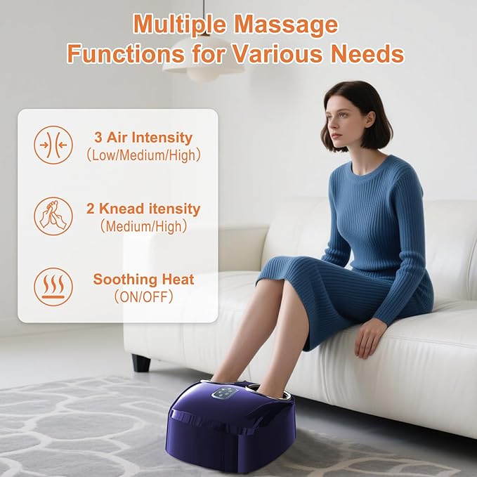 Foot Massager Machine Relieve Fatigue Deep Tissue Massage for Plantar Fasciitis Gift for mom and dad