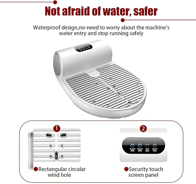 Full Body Dryer with 1350W Powerful Blower 2 Wind Speeds Waterproof Design for Bathroom and Hotel Use