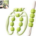 Nine-Wheel Circular Leg Clamp Roller - 360° Adjustable Circular Leg Clamp for Deep Tissue Massage Ergonomic Grip Portable Full-Body Clamp Massager (Green)