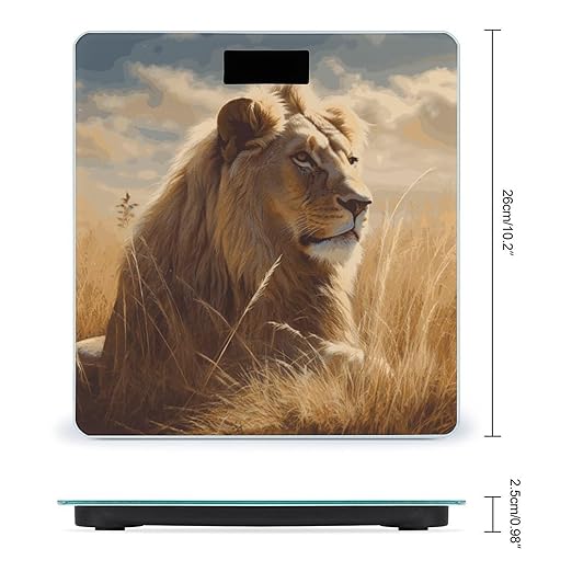 Prairie Lion Bathroom Scale for Body Weight Bathroom Weighing Scale with Backlit LCD Display Highly Accurate Measures Weight Up to 180kg