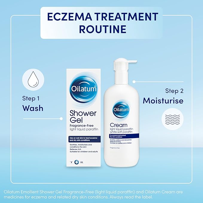 Oilatum Shower Gel Fragrance Free to Treat Dry Skin &amp Eczema 150ml