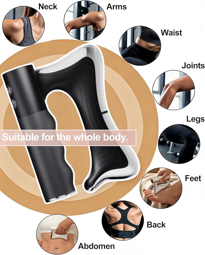 Glwria Fascia Massager4 in 1 Fascia Tool Full-Body Sculpting BladeSculptor Full Body Contour DeviceElectric Fascia Knife Vibration Body Massager For FootFaceNeckBackArmsLegsWaist Relief Pain