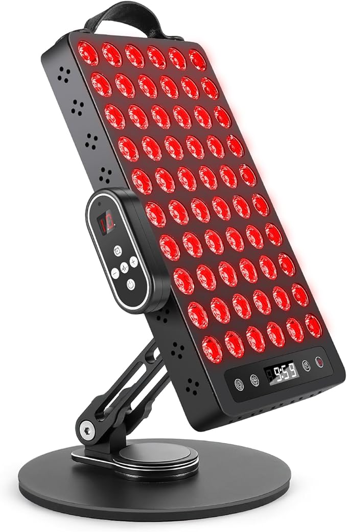 Red Light Therapy for Body &amp Face 60 LEDs with Timer 660nm &amp 850nm Near Infrared Therapy Device for Skin Health Energy &amp Recovery Multi Effects High Power Panel with Magnetic Remote &