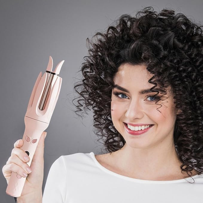 Rotating Barrel Curling Wand - Hair Curling Iron with Anti Scald Features Hair Curler Wand | Automatic Curling Tool with 4 Temperature Levels Perfect for Achieving Stunning Curls and Waves with Ease