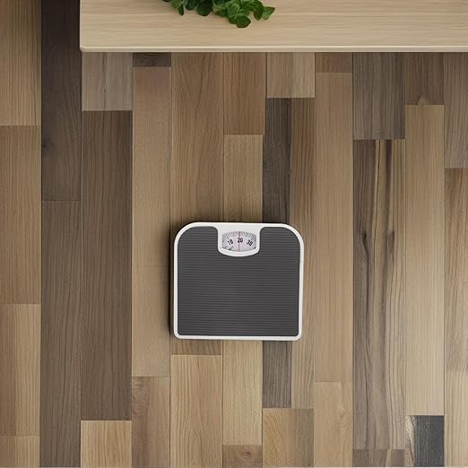 Artibetter Mechanical Bathroom Scale for Body Weight Highly Accurate Analog Body Weighting Tool with Health Monitoring Gray Sturdy Personal Scale for Home and Elderly Use