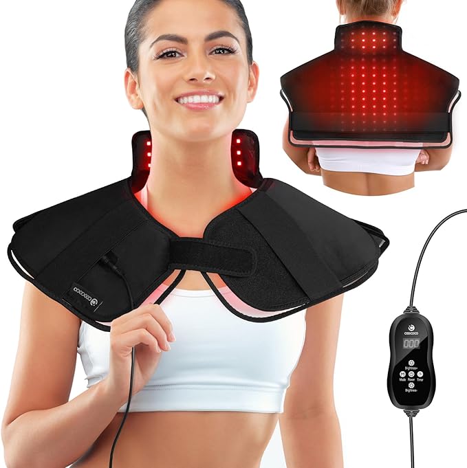 CooCoCo Heating Pad for Neck and Shoulder and Back 23.6 x 17.4 Heat Pad for Back Pain Relief Heated Pad for Body Heated Belt for Upper Back 5 Modes
