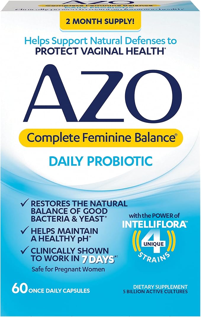 AZO Complete Feminine Balance Daily Probiotics for Women &amp D Mannose Urinary Tract Health Cleanse Flush &amp Protect The Urinary Tract