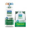 SmartMouth Original Zinc Activated Mouthwash &amp Single Packs - Instant Fresh Breath Mouthwash - Eliminates Bad Odors &amp Bad Breath - Alcohol-Free - Fresh Mint - 16 fl oz Bottle &amp 10 Count Si
