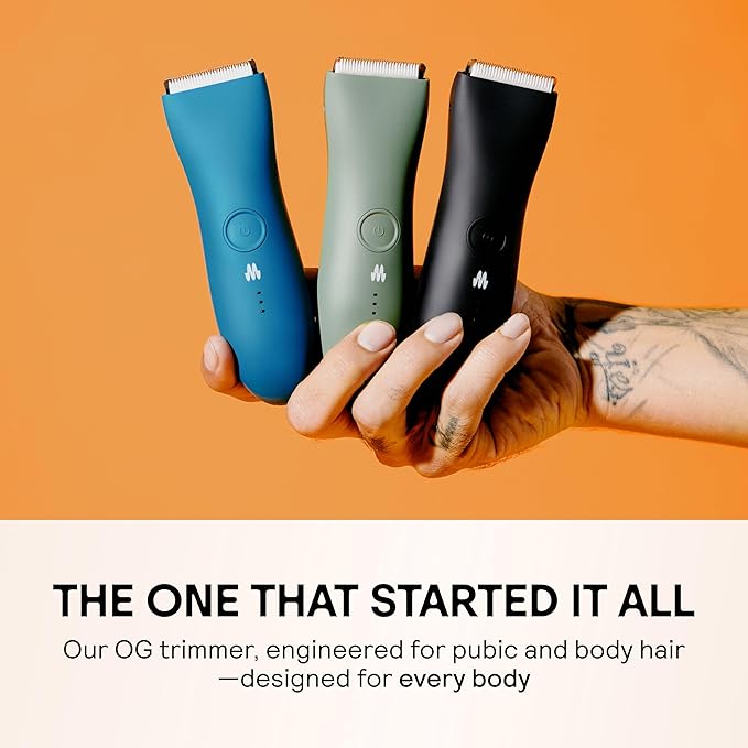 MERIDIAN The Trimmer Original – Body Hair Trimmer for Men Electric Groin &amp Body Groomer for Pubic Hair Chest Legs &amp Underarms Waterproof &amp Rechargeable Onyx