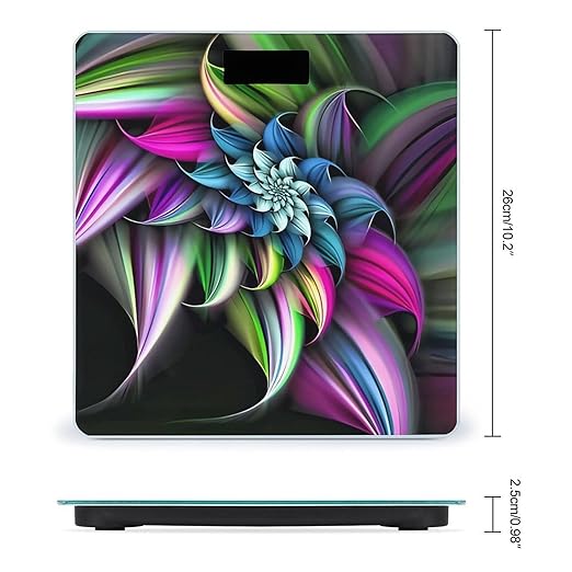 Beautiful Color Scale for Body Weight Anti-Slip Sturdy Tempered Glass Weighing Machine Highly Digital Accurate Bright LCD Bathroom Scale for Household Gift