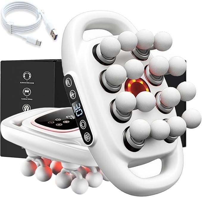 16-Head Massage Gun Deep Tissue Back Massager Gun for Pain Relief Deep Tissue with 9 Modes 30 Intensities Quiet Muscle Massage Gun for BackShoulders Legs Foot Body Muscle