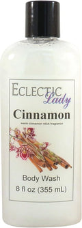 Eclectic Lady Liquid Pearl Body Wash - Cinnamon Scent 3-in-1 Use For Bubble Bath Hand Soap &amp Body Wash Phthalate-Free Cinnamon Fragrance Handcrafted in USA (8 oz)