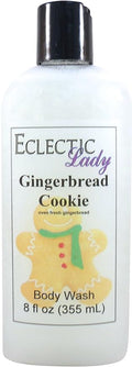 Eclectic Lady Liquid Pearl Body Wash - Gingerbread Cookie Scent 3-in-1 Use For Bubble Bath Hand Soap &amp Body Wash Phthalate-Free Gingerbread Cookie Fragrance Handcrafted in USA (8 oz)