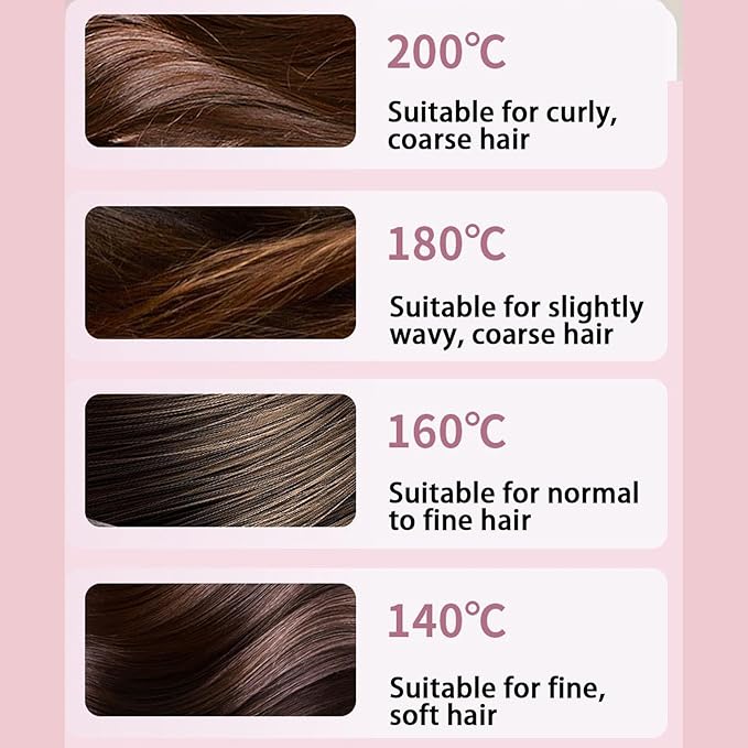 2026 New Ceramic Hair Dressing Comb Portable Straightener Brush Portable Wireless Hair Straightener 4 Temp Settings Straight Suitable for Short Hairtravel Home use (Black)