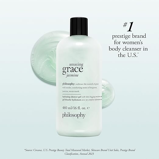 philosophy amazing grace hydrating bath &amp shower gels - efficiently cleanses soothes &amp comforts dry skin - vegan formula