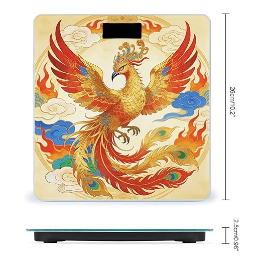 Bird Totem Smart Scale for Body Weight Digital Bathroom Scale Toughened Glass Weight Scale with Large LCD Backlight Display High Precision Scales Weighing Machine