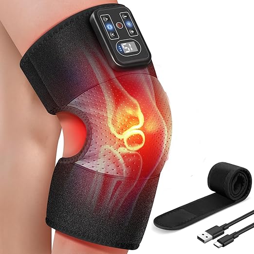 Knee Massager with Heat and Vibration Massage Knee Brace Pain Relief for Joints Elbow Shoulder Ligament