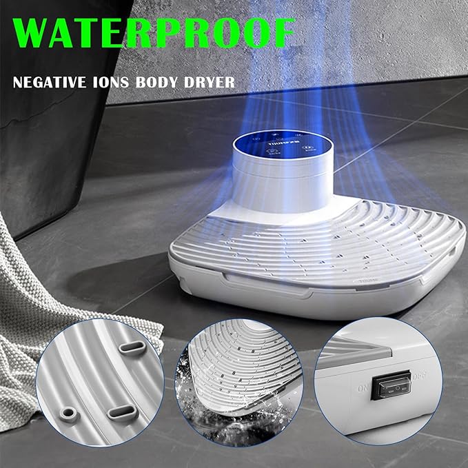 Body Dryer Full Body Dryer with 2 Gears Adjustment Portable Body Blow Dryer for Bathroom Quick Air Drying Gravity Sensing for Gym/Hotel/Swimming Pool