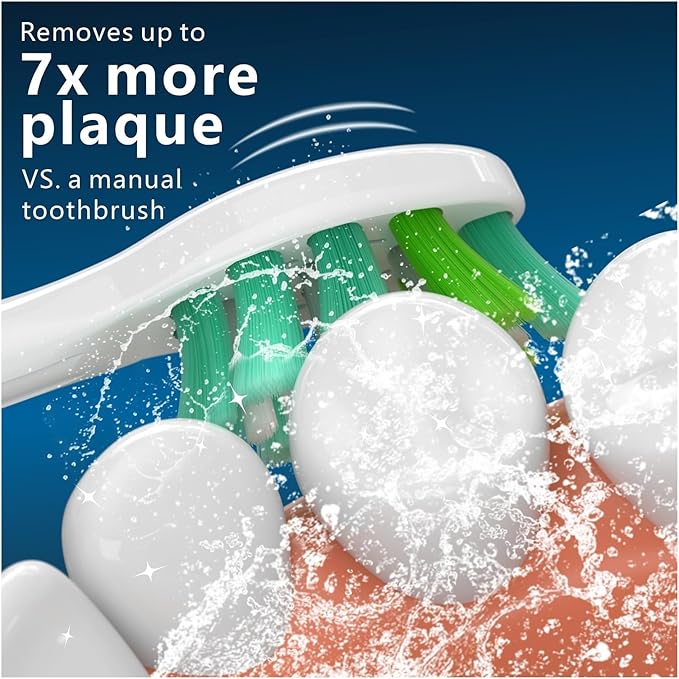 8pcs Replacement Toothbrush Heads Brush Head Compatible for Phips 4100 6500 6100 7500 5300(8pcs Blue-Black)