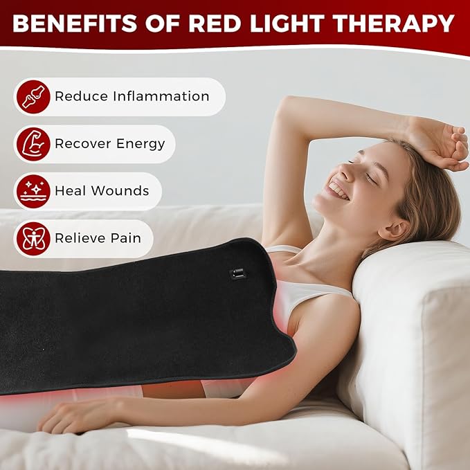 Red Light Therapy for Body 31.5''× 14'' Eligible Red Light Therapy Pad Dual Chip Grade 210 LEDs 660nm &amp 850nm Light Therapy Mat with Timer Remote Control