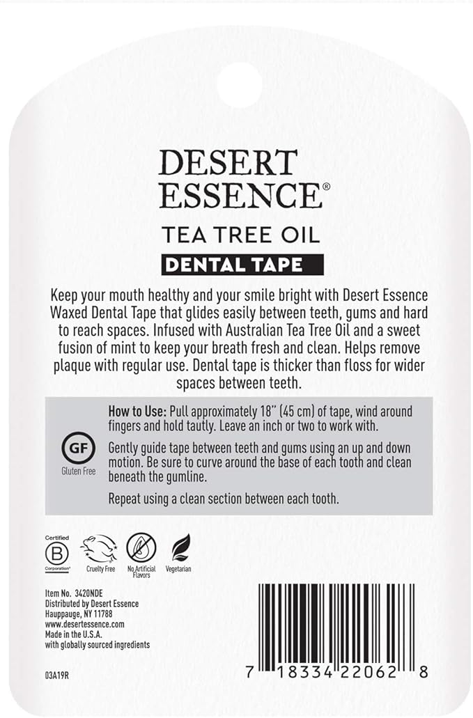 Desert Essence Tea Tree Dental Tape(3pk) - 30 yds