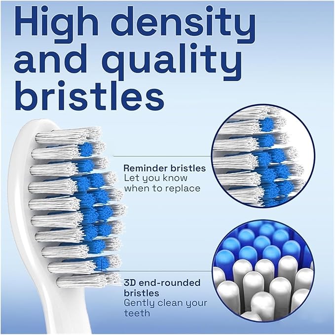 Replacement Toothbrushes Head Compatible for 1100 2100(White-12 Pcs)