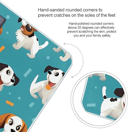 Cartoon Dog Bathroom Scale Ultra-Bright Liquid Crystal Screen Weight Scale Accurate Bathroom Body Scales for Body Weight Bathroom Pet Home Bedroom Gift-Giving