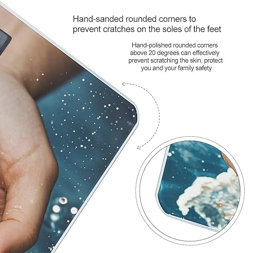 Hands Holding The Earth Bathroom Scale for Body Weight Bathroom Weighing Scales with Back Lit LED Display Sturdy Tempered Glass Body Weight Bathroom Scale 400lb Weighing