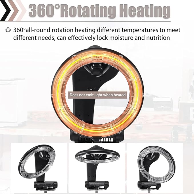 Salon Orbiting Hair DryerProfessional Blow DryersDigital Control Infrared Hair Color Perm ProcessorAdjustable Timer and Temperaturefor Hair Care perming Heating Baking Hanging