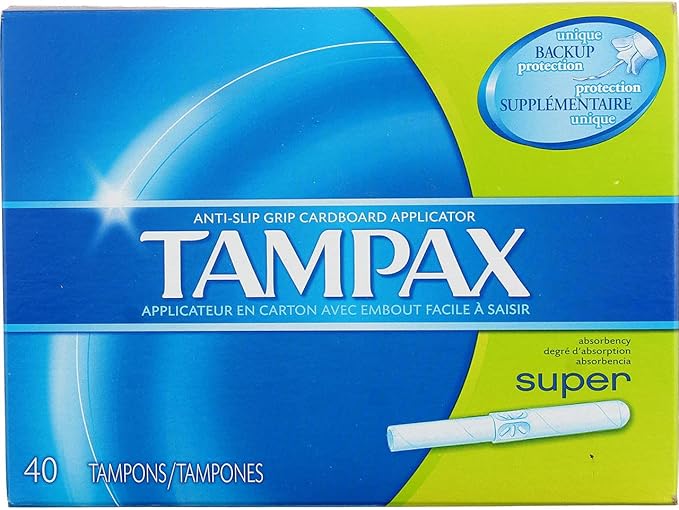 Tampax Cardboard Applicator Tampons Super Absorbency 40 ea (Pack of 4)