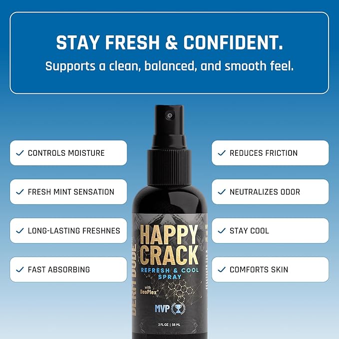 Derm Dude Happy Sack Happy Crack &amp Holy Foot Cream Set | Ball Deodorant Deodorant &amp Foot Cream | With DeoPlex for Odor Control | Made with Naturally Derived Ingredients | MVP Scent
