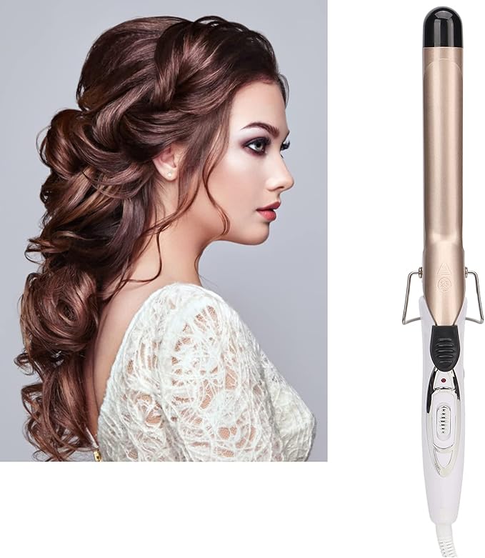 25mm Curling Iron Hair Curling Wand 1-Inch Ceramic Curling Iron Produces Soft Waves for Use on Medium and Long Hair (US)