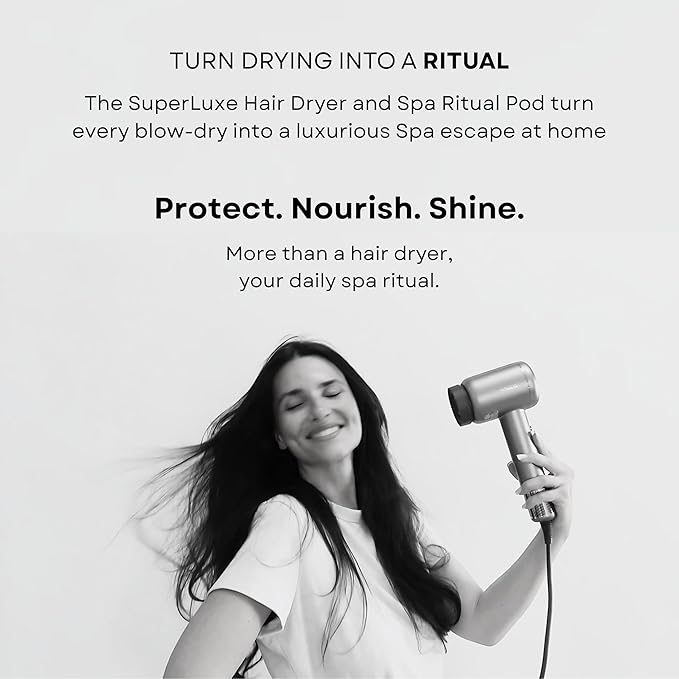 Elara Superluxe Hair Dryer with Oil Infused Treatment Pod for Smooth and Shiny Hair