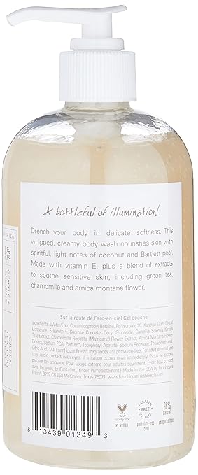 FarmHouse Fresh Rainbow Road Soothing Body Wash Hydrating with Vitamin E &amp Green Tea Calming for Sensitive Skin 12 oz.