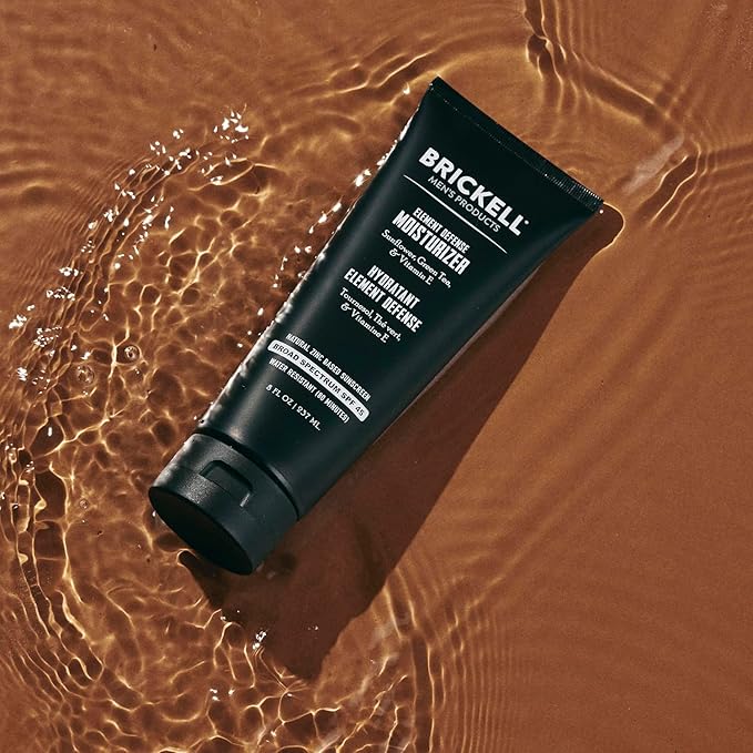 Brickell Men's Element Defense SPF45 Moisturizer for Men Natural &amp Organic Zinc Oxide Mineral Sunscreen Hydrates and Protects Skin Against UVA/UVB Rays 8 Ounce Unscented