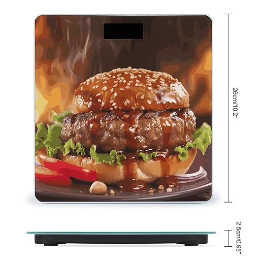 Hamburger Steak Fast Food Bathroom ScaleHighly Accurate Digital Weighing Machine for People Bright LED Display Weight Scale for The Aldult Home Use