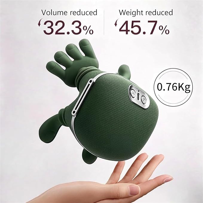 Bionic 4D Shiatsu Neck and Back Massager Portable Deep Tissue Massager with Heat Simulated Human Hand Kneading Electric Massage for Pain Relief Muscle Relaxation and Shoulder Stress Release
