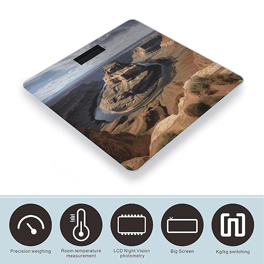 Grand Canyon Arizona Weight Scale Digital Electronic Scales Bathroom Scale Larg LCD Backlight Display High Precision MeasurementsTempered Glass