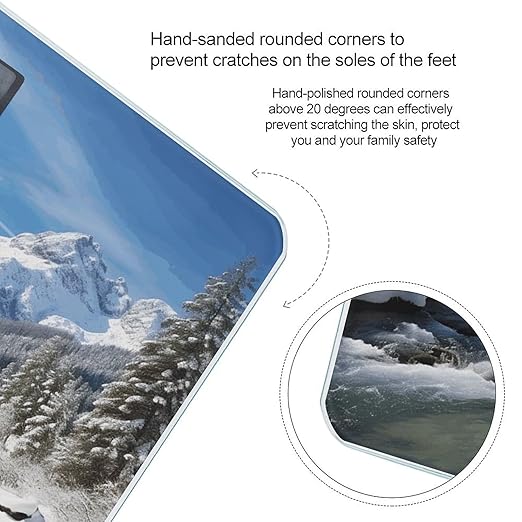 Winter Landscape in The Bavarian Alps Digital Bathroom Scale for Body Weight Weighing Scale with Backlit LCD Display High Precision Measurements &amp Measures Weight Up to 180kg