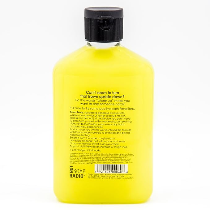 Not Soap Radio When Life Gives You One Too Many Lemons | Lemon Body Wash with Lemon Essential Oil Moisturizing Body Wash for Women and Men | Paraben and Sulfate Free