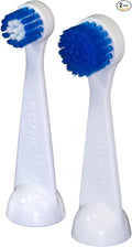 Cybersonic3 Compact and Deluxe Replacement Brush Heads 2 Pack Compatible With All Cybersonic Electric Toothbrushes (1 Compact 1 Deluxe)