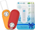 UpFlosser C1S Value Color Duo Bundle 2 UpFlosser C1S + 3 Extra Unflavored Floss Capsules Reusable Auto-Restringing Flosser for Quick &amp Deep Clean (Lava Red + Twilight Orange)